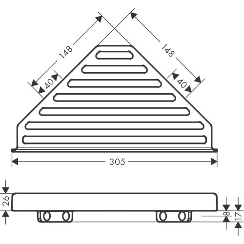 Кутова полиця Hansgrohe AddStoris 41741140, бронза