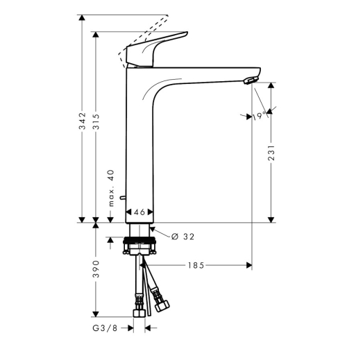 Змішувач для раковини Hansgrohe Focus, 31531000