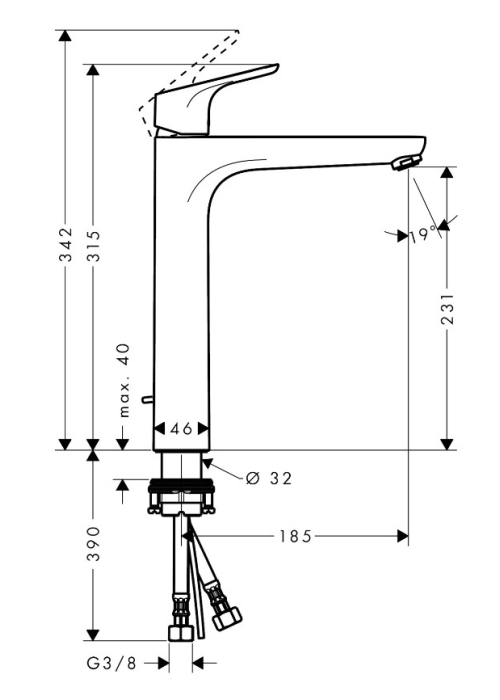 Смеситель для раковины Hansgrohe Focus, 31531000