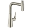 Змішувач для кухні Hansgrohe Metris Select 240 2jet з висувним зливом Sbox Stainless Steel Finish 73817800