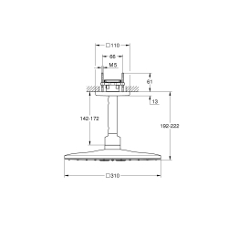 Верхній душ Grohe Rainshower 310 SmartActive Cube 26481000