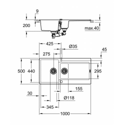 Кухонна мийка Grohe Sink K500 31646AT0