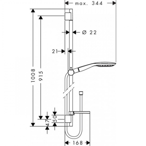 Душовий набір Hansgrohe Raindance Select E 150, 27857000