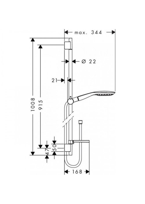 Душевой набор Hansgrohe Raindance Select E 150, 27857000