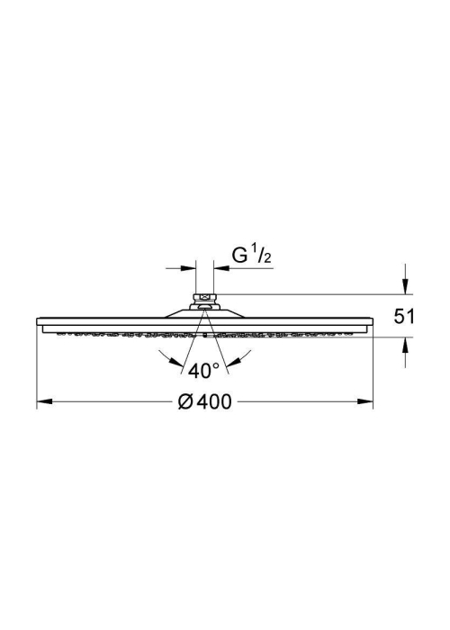 Верхній душ Grohe Rainshower Cosmopolitan 400 28778000