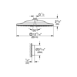 Верхній душ GROHE Rainshower 310 SmartConnect 26643000