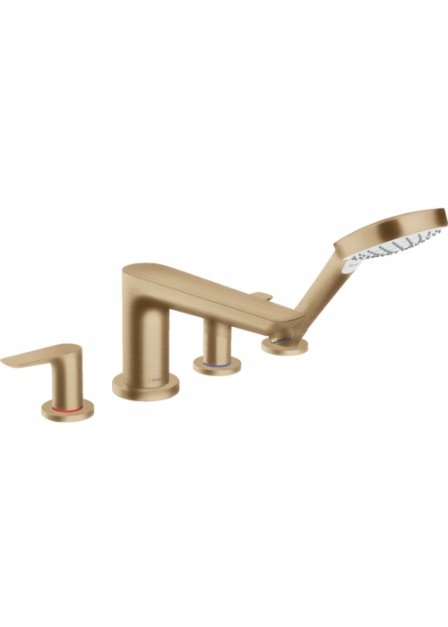 Смеситель для ванны Hansgrohe Talis E на 4 отверстия Brushed Bronze 71748140