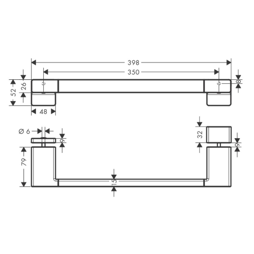 Ручка для дверей у душову Hansgrohe AddStoris 41759990