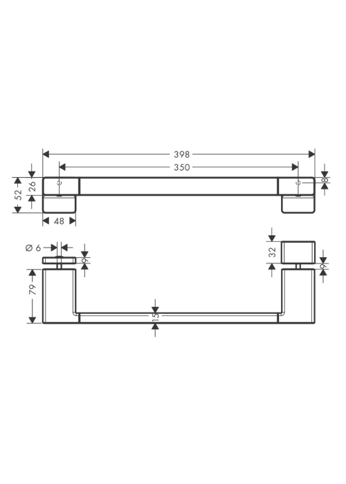 Ручка для двери в душевую Hansgrohe AddStoris 41759990 золото