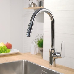 Кухонный смеситель Hansgrohe Focus с выдвижным душем Sbox 73880000