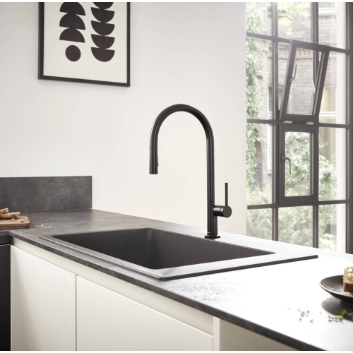 Змішувач Hansgrohe Talis M54 для кухонного миття з висувним душем Matt Black 72802670