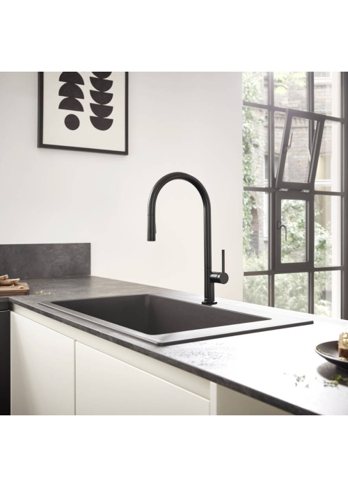 Змішувач Hansgrohe Talis M54 для кухонного миття з висувним душем Matt Black 72802670