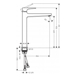 Смеситель для раковины Hansgrohe Metropol, 32512000