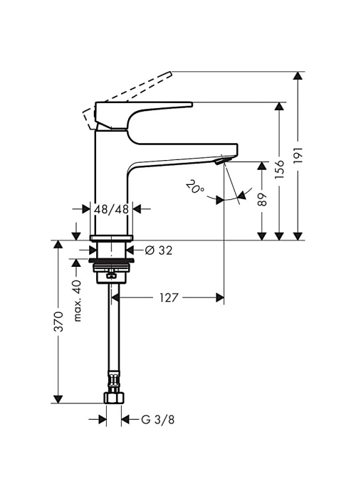 Змішувач для раковини Hansgrohe Metropol Cold Water 32501000