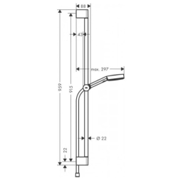 Душовий набір Hansgrohe Pulsify Select зі штангою 90 см 24170670