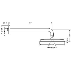 Верхний душ Hansgrohe Raindance Classic AIR 240 27424000