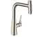 Змішувач для кухні Hansgrohe Metris Select 240 2jet з висувним зливом Stainless Steel Finish 73822800