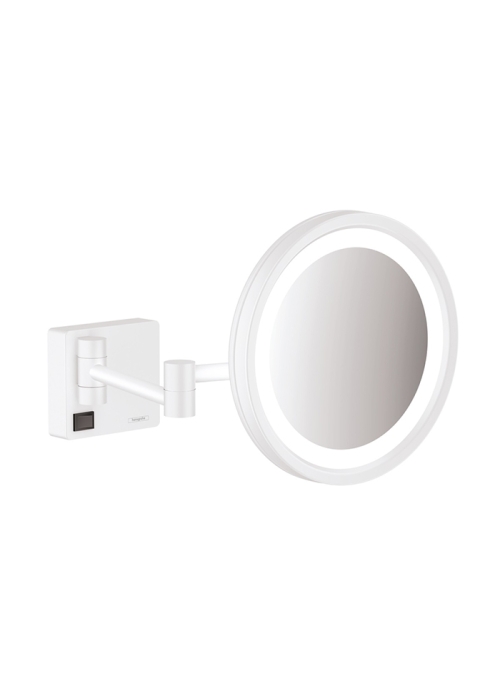 Дзеркало косметичне Hansgrohe AddStoris 41790700 з підсвічуванням LED білий матовий