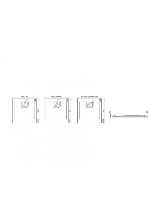 Піддон прямокутний Polimat VEGAR 90x80x4,5 00122