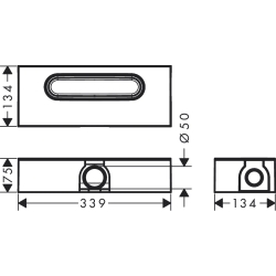 Скрытая часть для каналов Hansgrohe uBox universal ø50 01001180