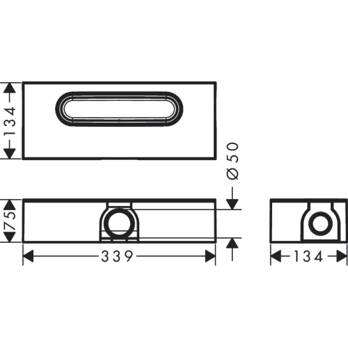 Прихована частина для каналів Hansgrohe uBox universal ø50 01001180