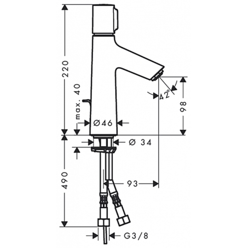 Змішувач для біде Hansgrohe Talis Select S 72202000