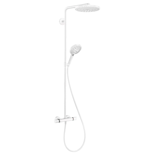 Душевая система Hansgrohe Raindance Select S Showerpipe 240 1jet с термостатом, белый матовый 27633700