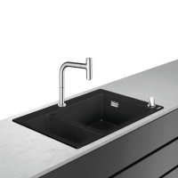 Кухонный комплект мойка со смесителем Hansgrohe C51-F770-10, хром 43221000