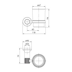 Стакан для зубных щеток Imprese BRENTA, хром ZMK071901230