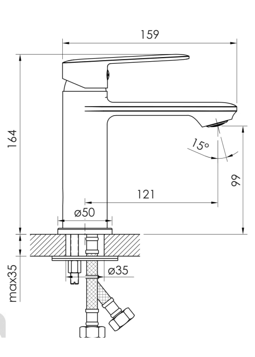 Комплект змішувачів для ванни та кухні (4 в 1) Imprese kit30093