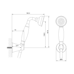 Душевой лейка IMPRESE PODZIMA LEDOVE, ZMK01170110