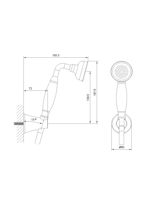 Душевой лейка IMPRESE PODZIMA LEDOVE, ZMK01170110