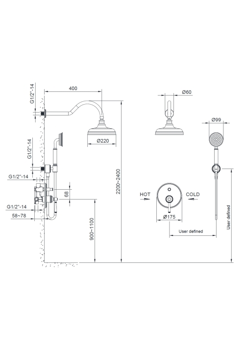 Комплект прихованого монтажу IMPRESE HYDRANT, ZMK031806110