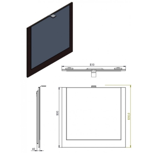 Дзеркало Ювента Matrix MxM-85 крему Matrix MxM-85 Woodline Cream