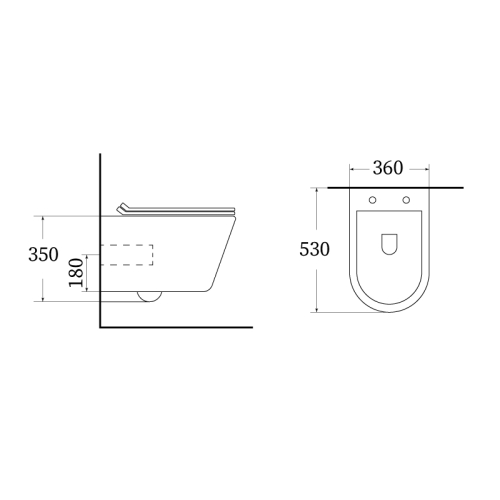  Подвесной унитаз ASIGNATURA Simple Bend Rimless с сиденьем 37832805