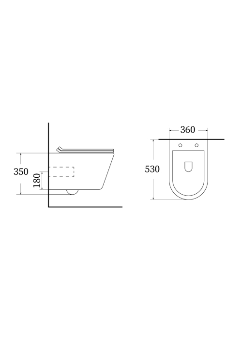  Подвесной унитаз ASIGNATURA Simple Bend Rimless с сиденьем 37832805