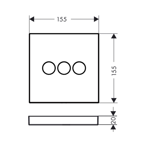 Перемикач Hansgrohe ShowerSelect на 3 клавіші 15764000