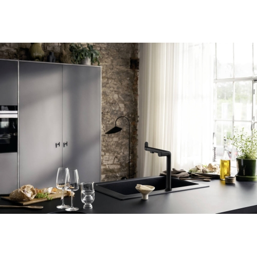 Змішувач кухонний Hansgrohe Aqittura M91 FilterSystem 240 1jet кухонний (76804670) Matt Black