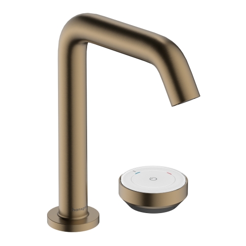 Смеситель Hansgrohe Tecturis S 150 CoolStart на 2 отверстия для умывальника, Brushed Bronze (73353140)