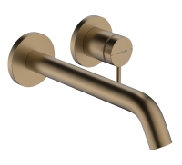 Смеситель Hansgrohe Tecturis S 225 для умывальника из стены, Brushed Bronze (73351140)