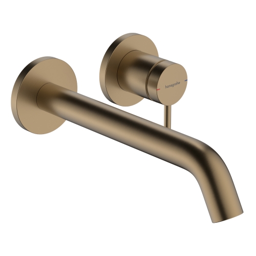 Змішувач Hansgrohe Tecturis S 225 для умивальника зі стіни, Brushed Bronze (73351140)