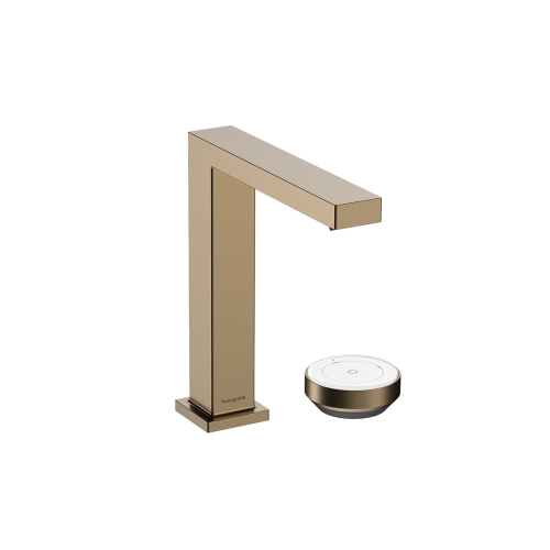 Смеситель Hansgrohe Tecturis E 150 CoolStart на 2 отверстия для умывальника, Brushed Bronze (73053140)