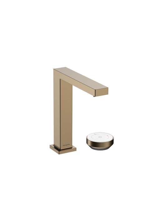 Смеситель Hansgrohe Tecturis E 150 CoolStart на 2 отверстия для умывальника, Brushed Bronze (73053140)