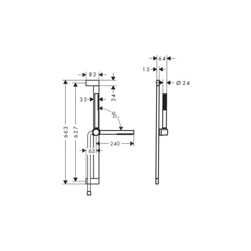 Душовий набір Hansgrohe Pulsify S 100 1jet EcoSmart 65 см, Matt White (24372700)