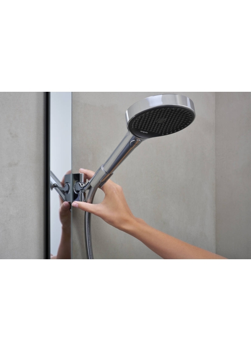 Душова система Hansgrohe Rainfinity Showerpipe 250 1jet EcoSmart з термостатом ShowerTablet 350, Chrome 28742000