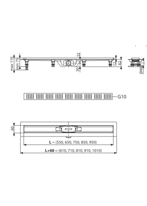 Водостічний жолоб G10-650 (Koller Pool) - APZ10-650M