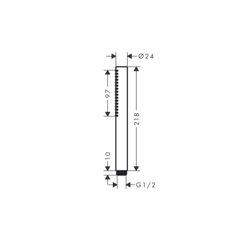 Ручний душ Hansgrohe Pulsify S 100 1jet EcoSmart+ Matt Black (24126670)