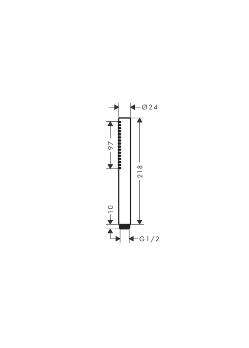 Ручной душ Hansgrohe Pulsify S 100 1jet EcoSmart+ Matt Black (24126670)