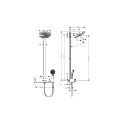 Душова система Hansgrohe Pulsify Showerpipe 260 2jet 400, Brushed Bronze (24240140)