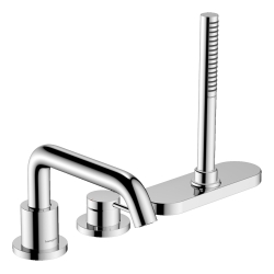 Смеситель Hansgrohe Tecturis S врезной на край ванны на 3 отверстия с sBox, Chrome (73447000)